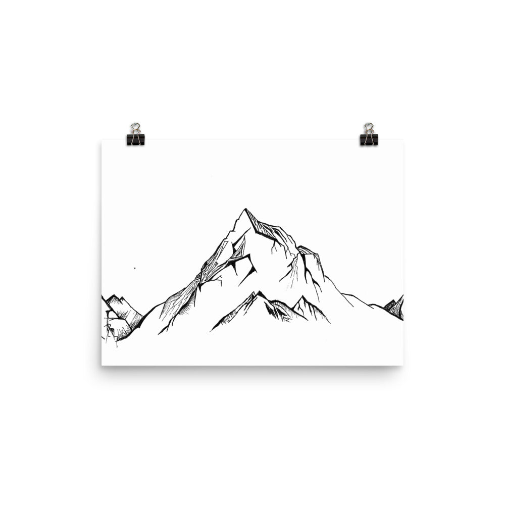 Simple Mountain Photo paper poster