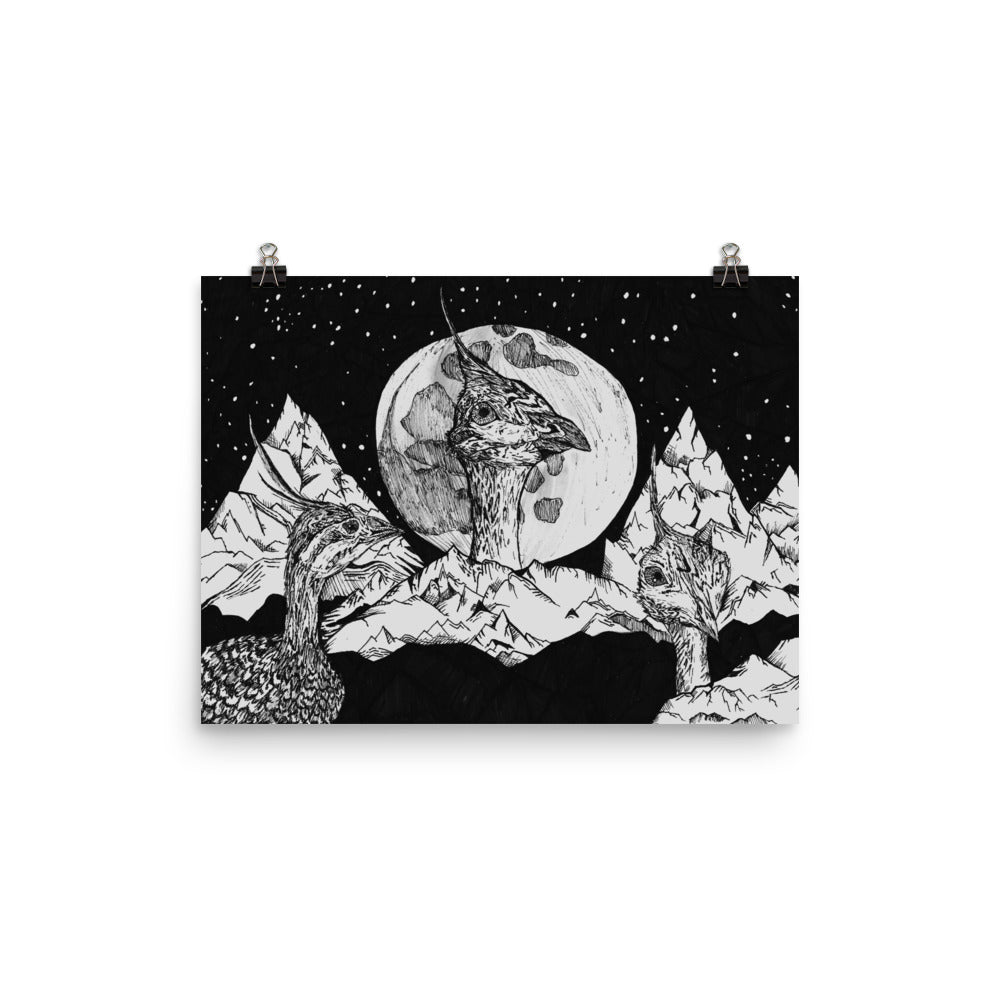 Tinamou Moon Photo paper poster