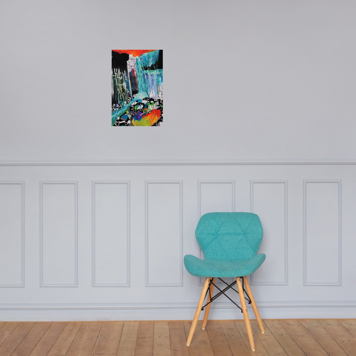 Inspired Waterfall Photo paper poster