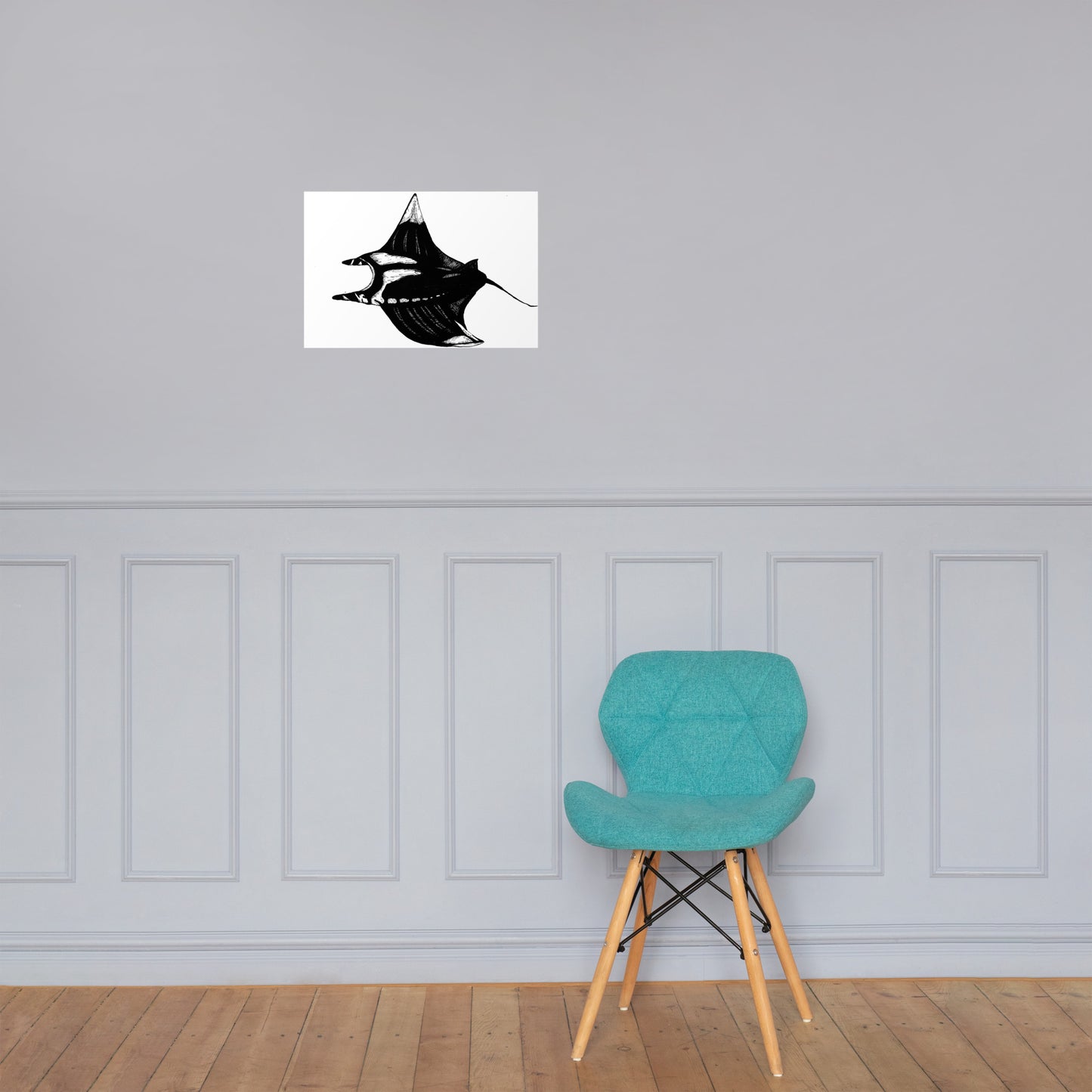 Manta Ray Photo paper poster