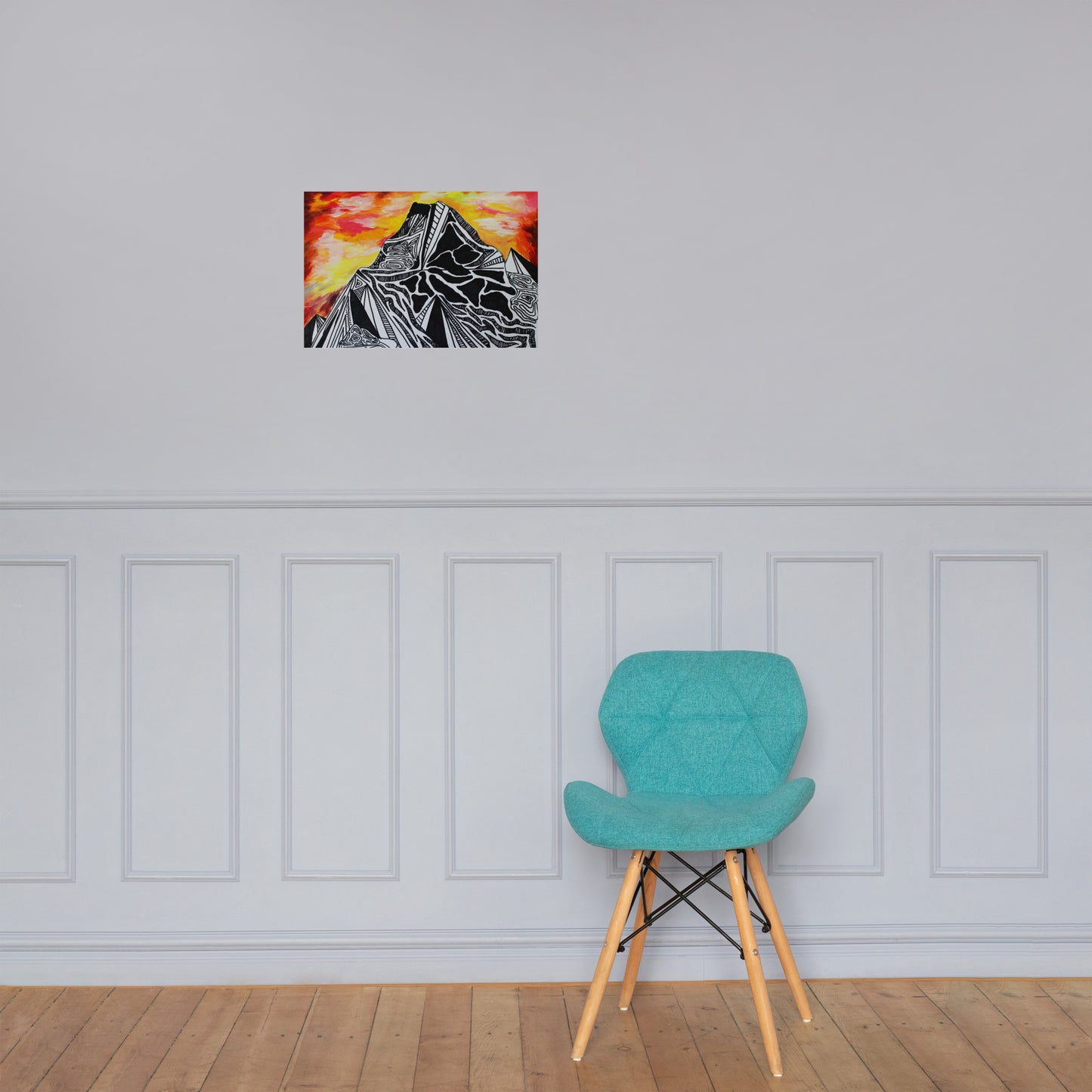 Fiery Mountain Photo paper poster