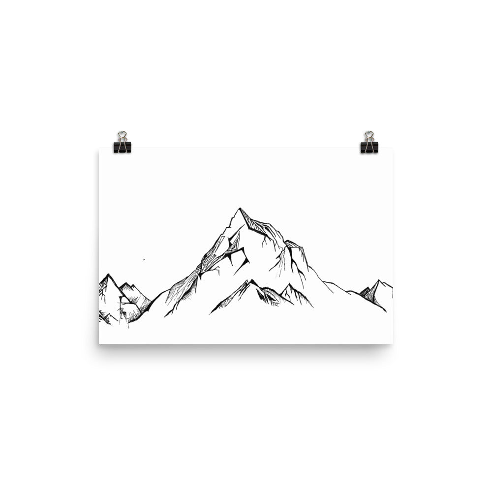 Simple Mountain Photo paper poster