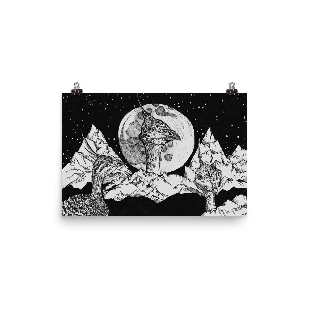 Tinamou Moon Photo paper poster