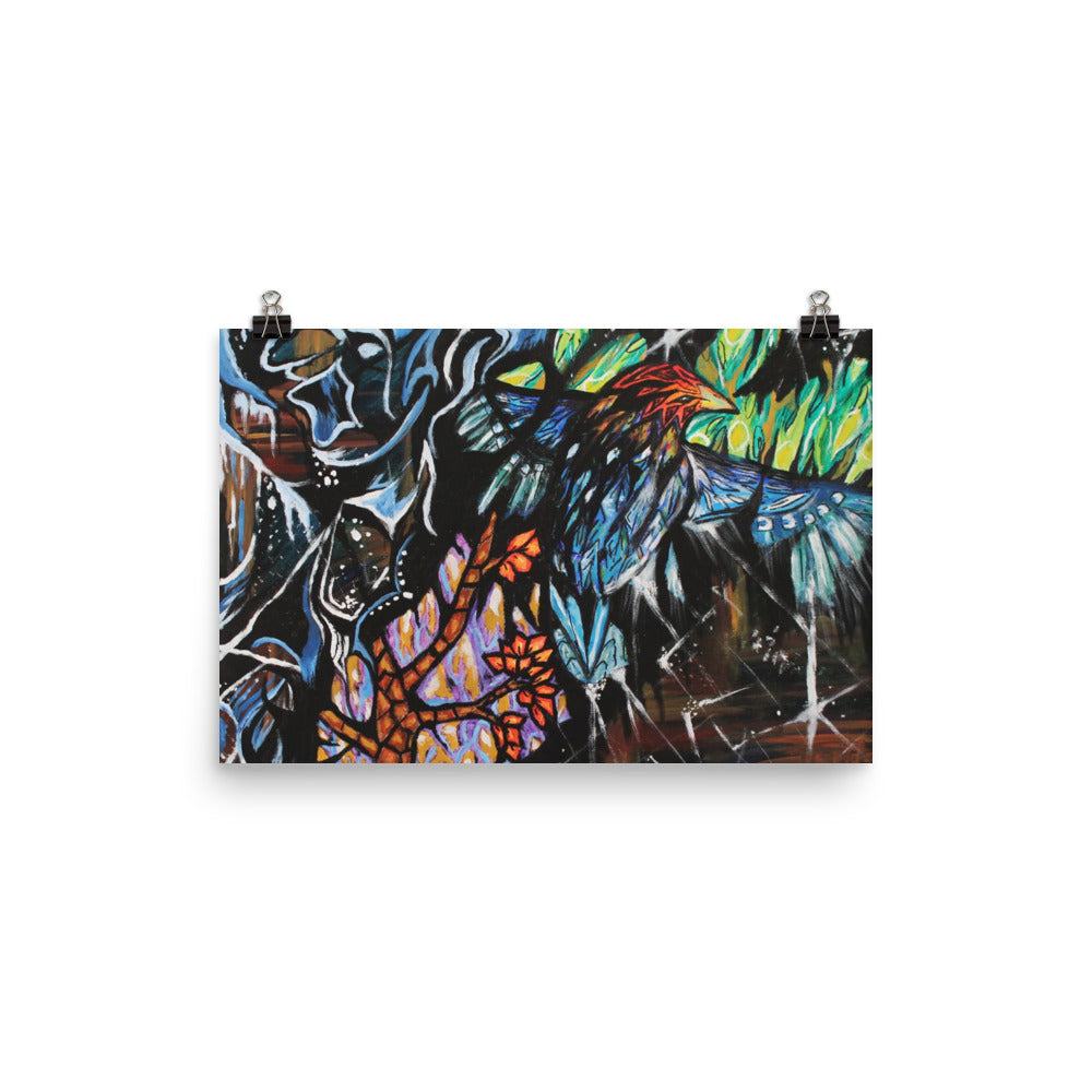 Mosaic Bird Photo paper poster