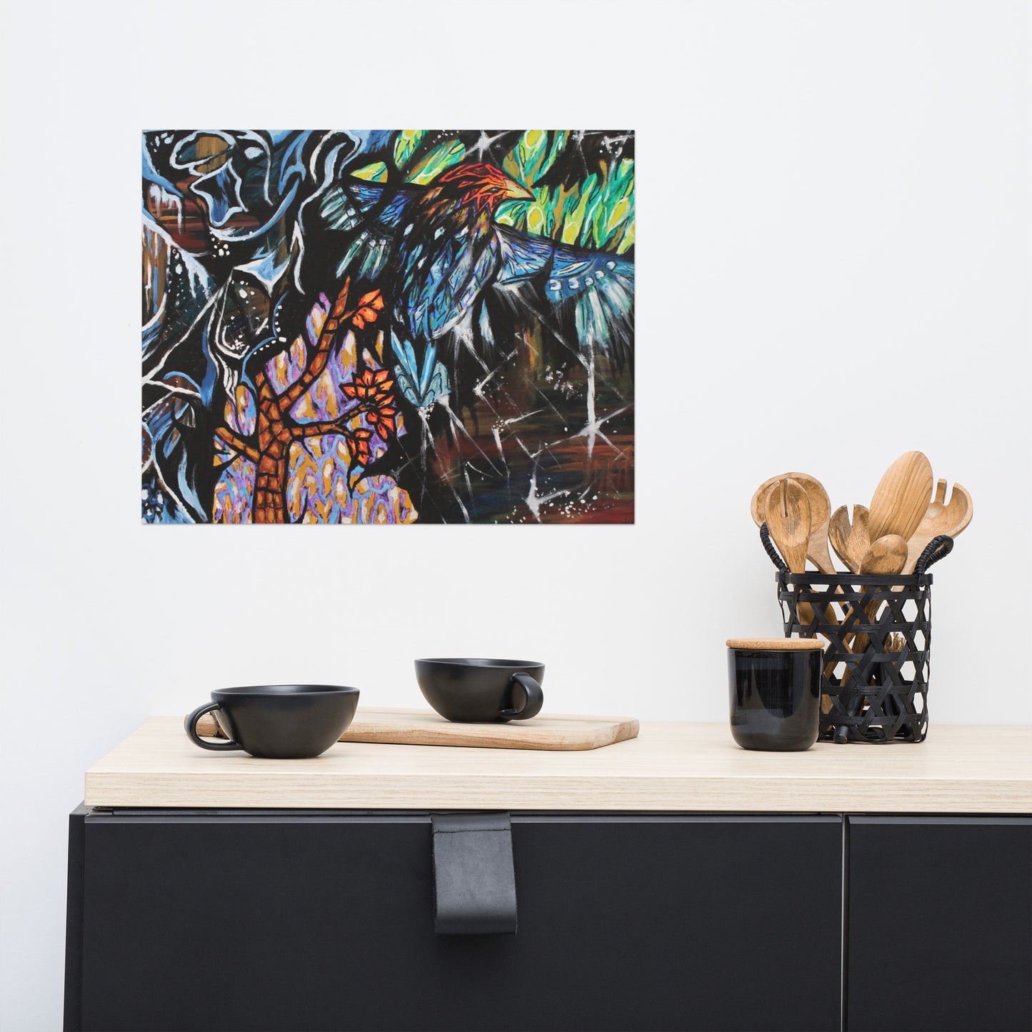 Mosaic Bird Photo paper poster