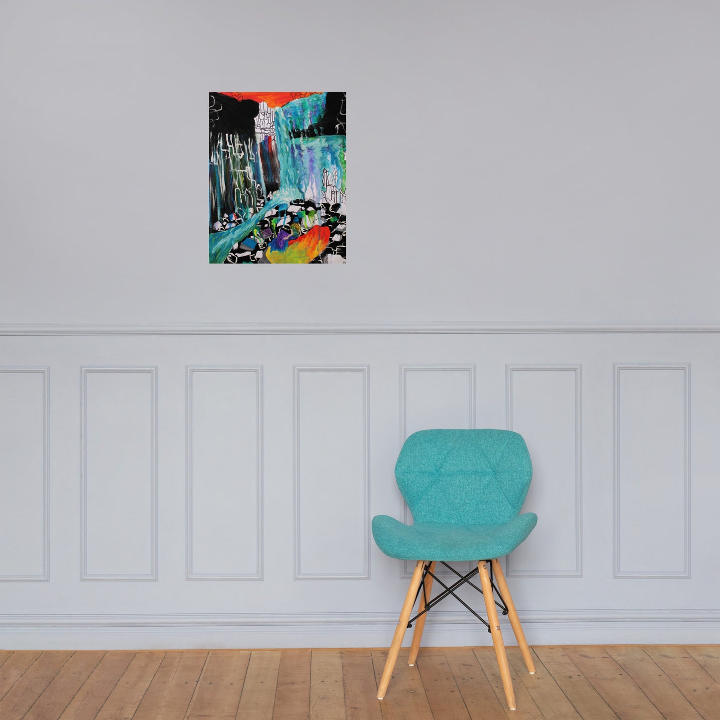 Inspired Waterfall Photo paper poster