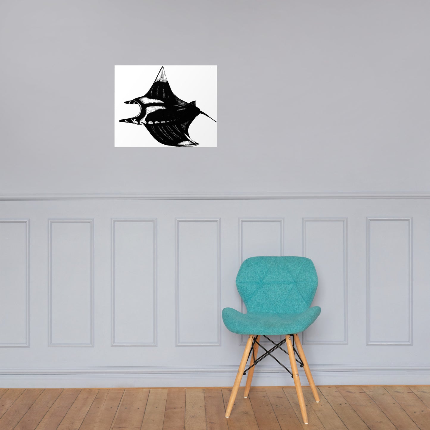 Manta Ray Photo paper poster