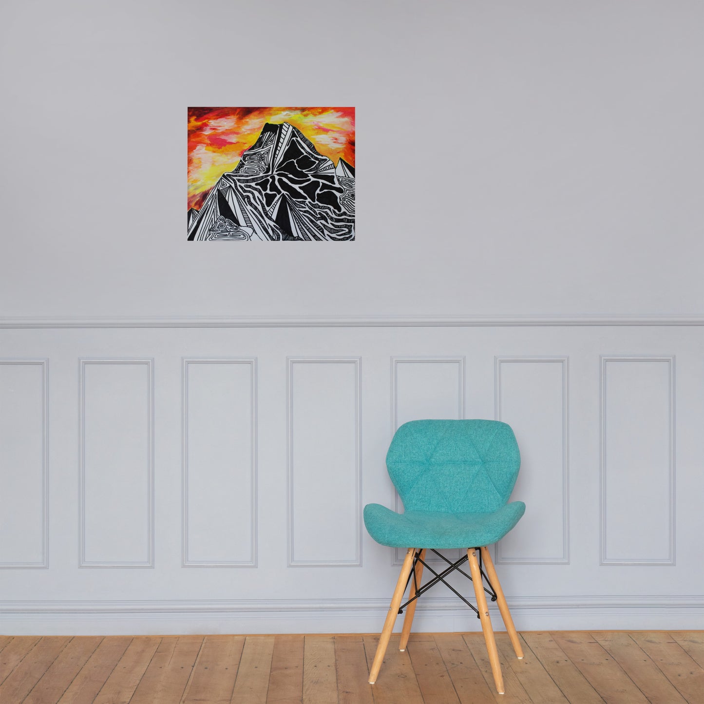 Fiery Mountain Photo paper poster