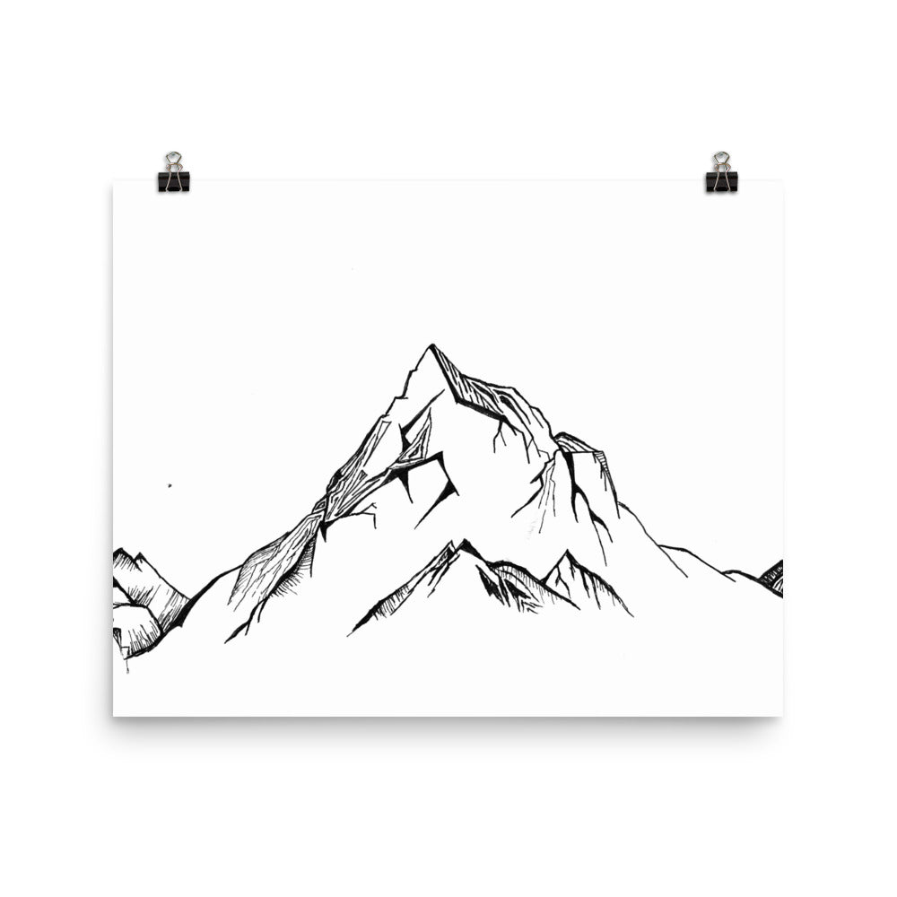 Simple Mountain Photo paper poster