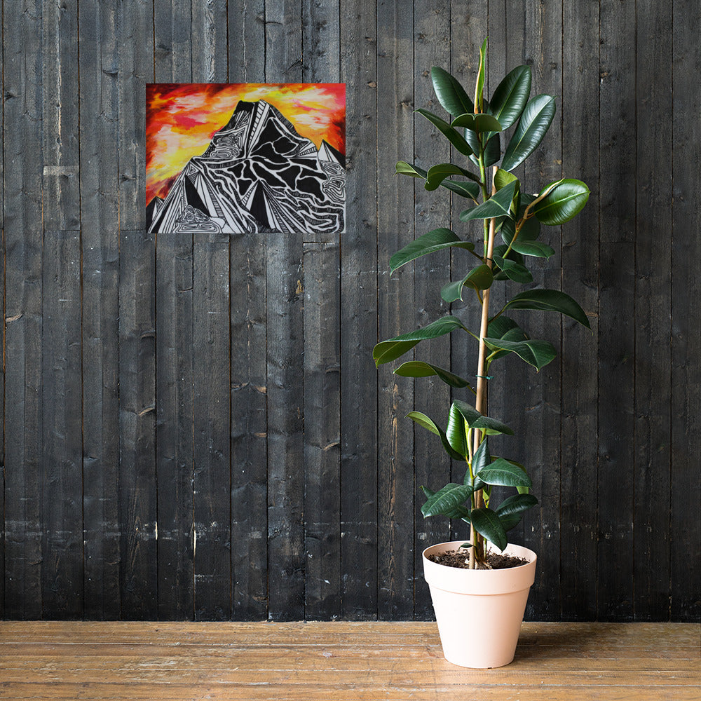 Fiery Mountain Photo paper poster