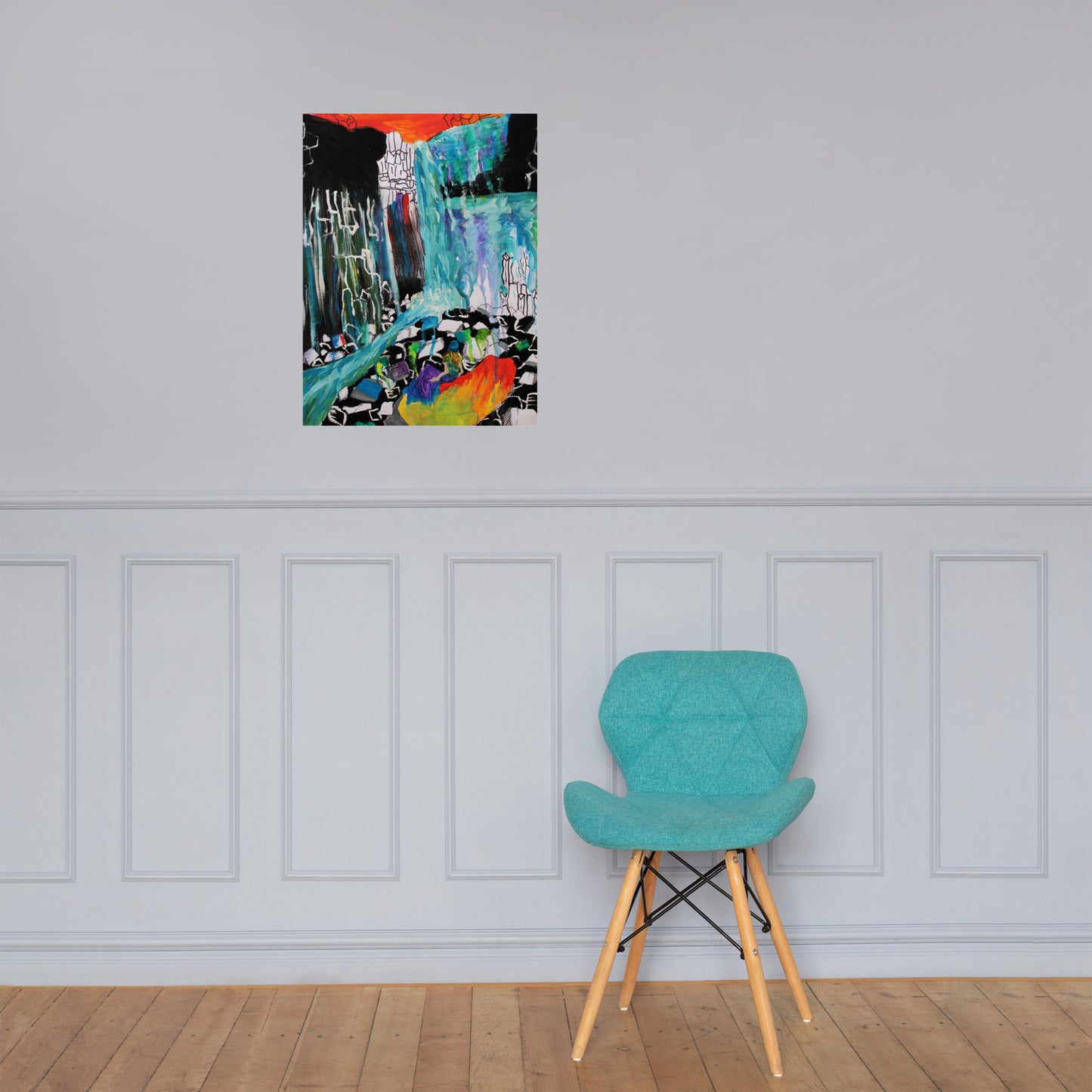 Inspired Waterfall Photo paper poster