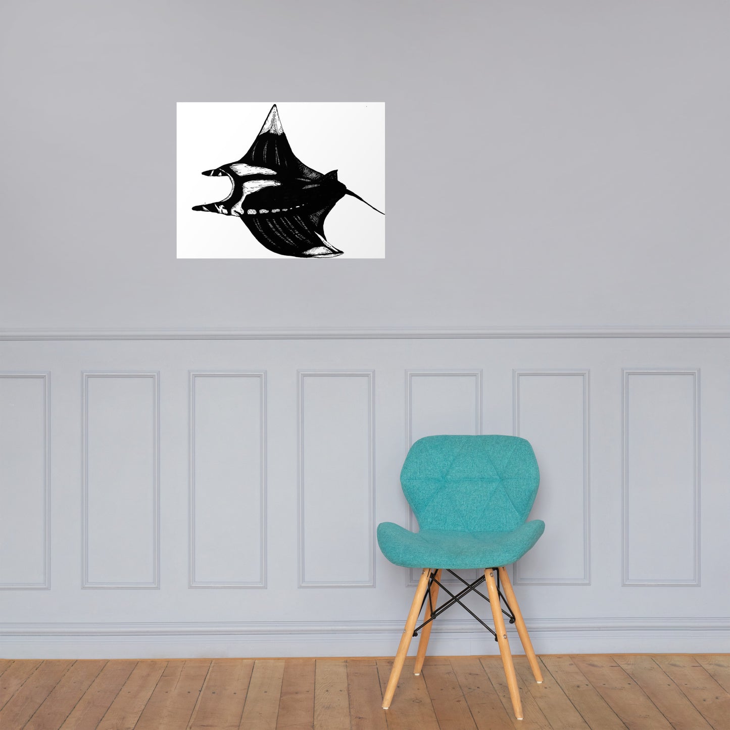Manta Ray Photo paper poster