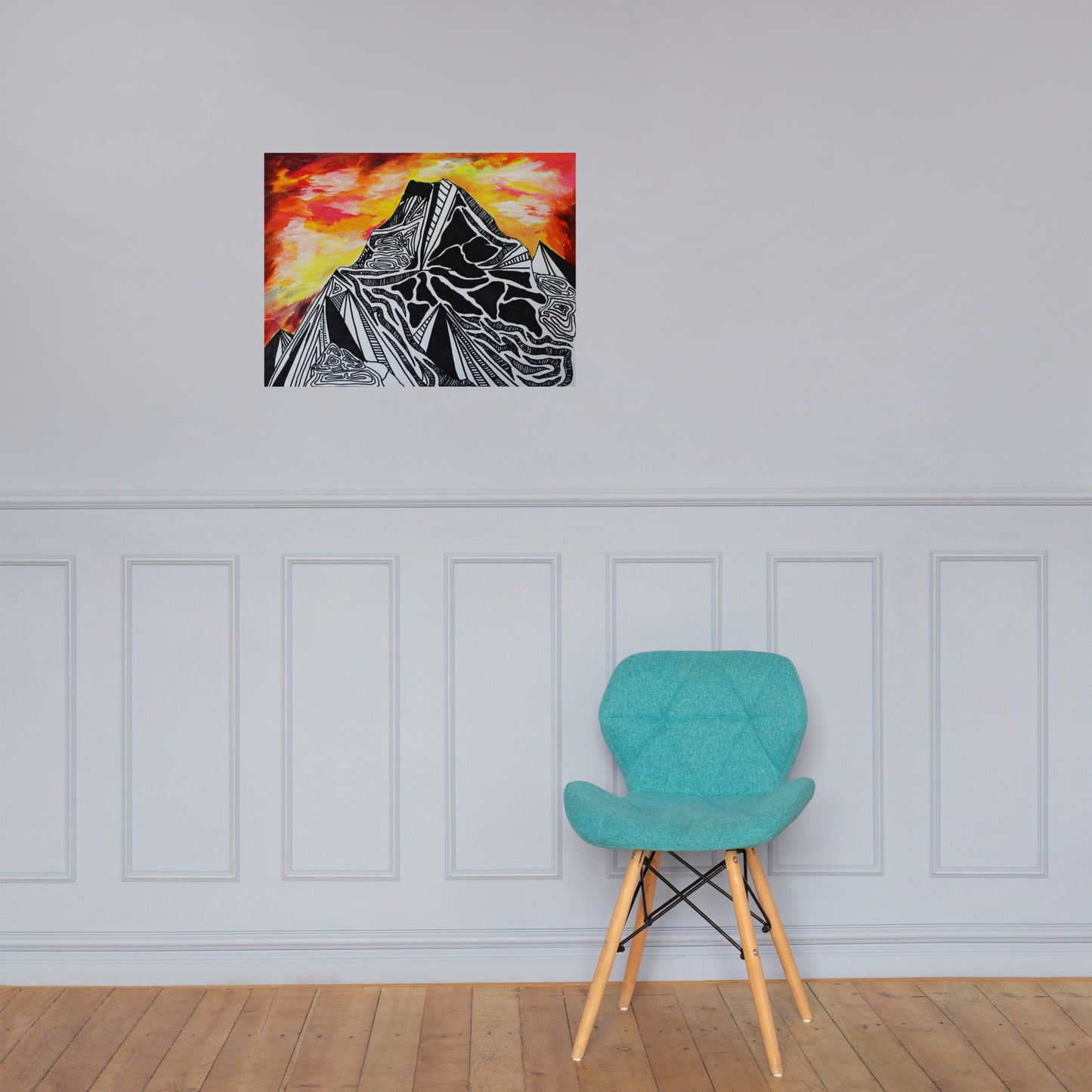 Fiery Mountain Photo paper poster