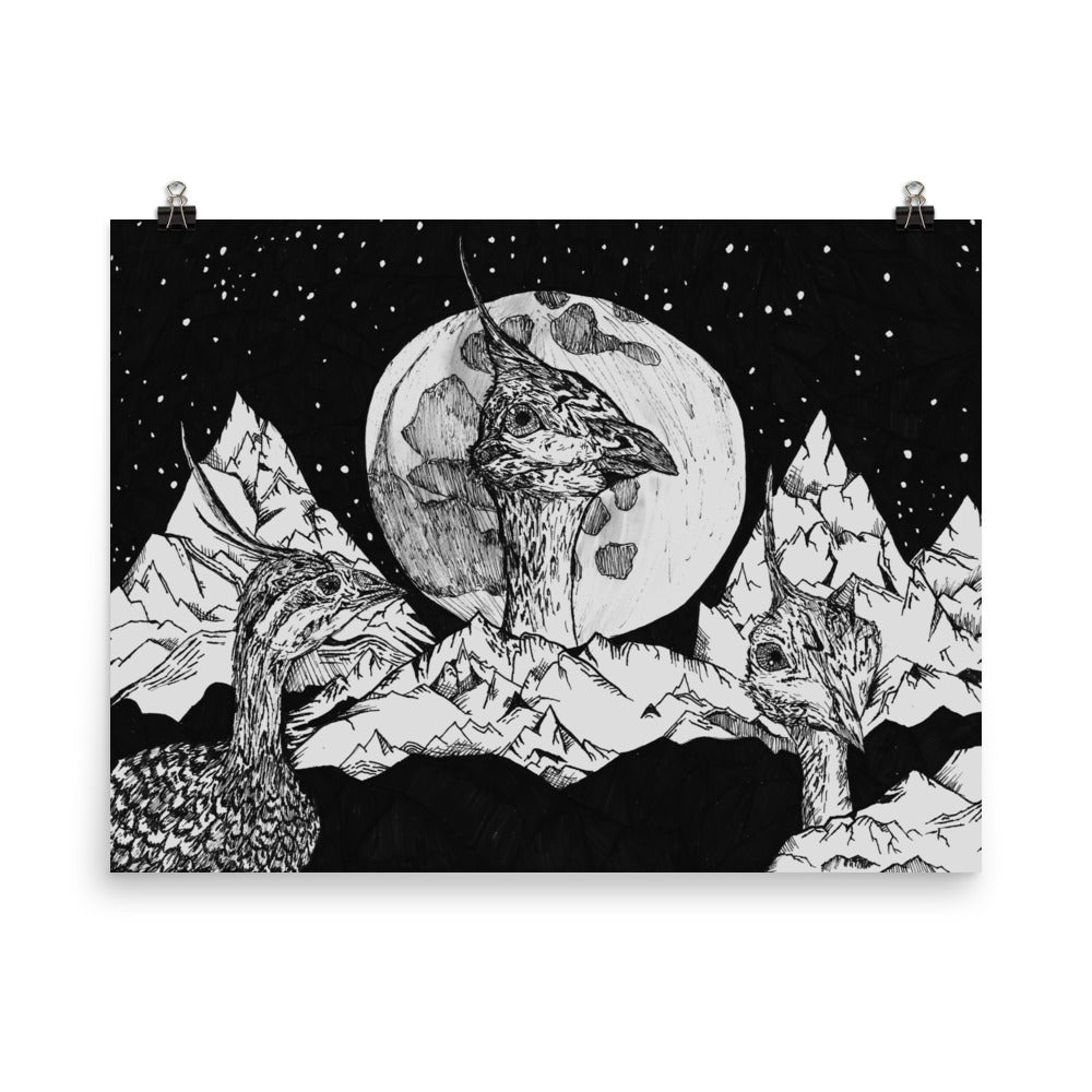 Tinamou Moon Photo paper poster