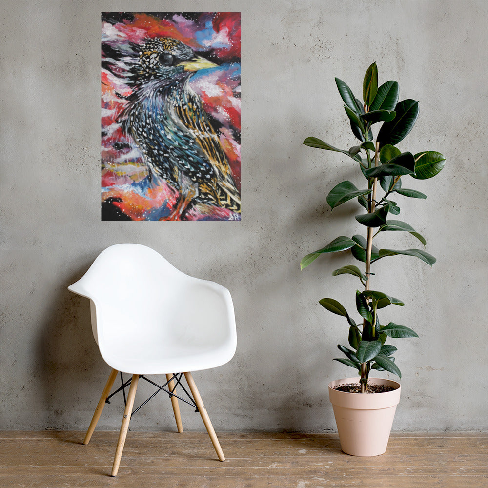 Starling Photo paper poster