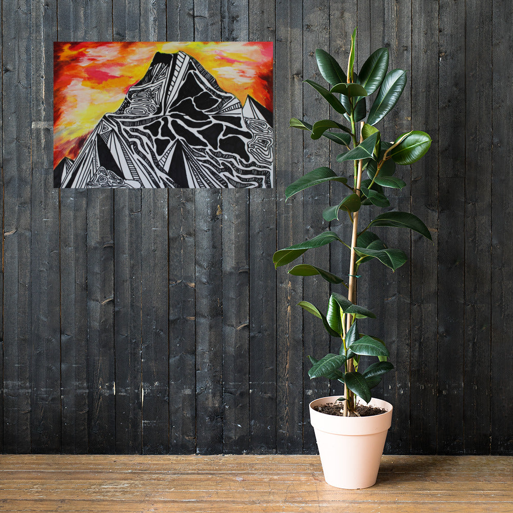 Fiery Mountain Photo paper poster