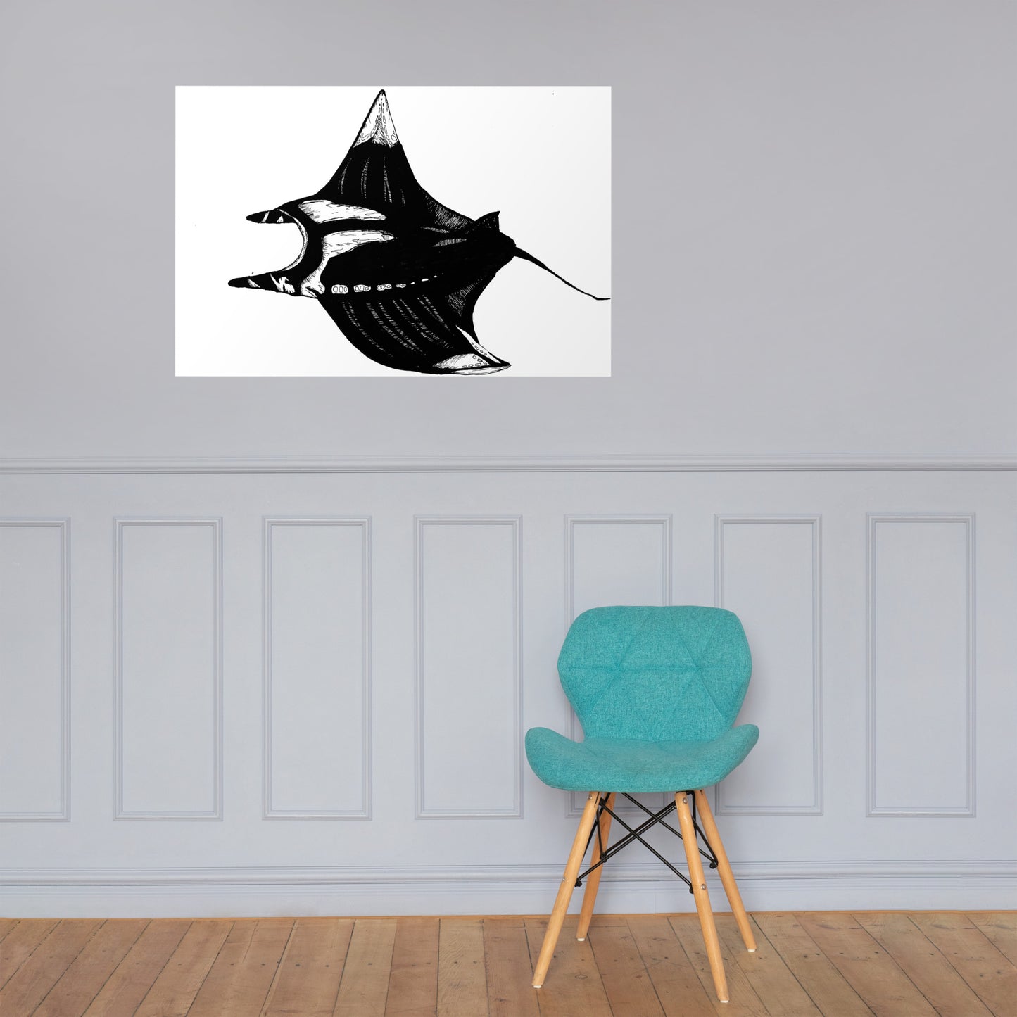 Manta Ray Photo paper poster