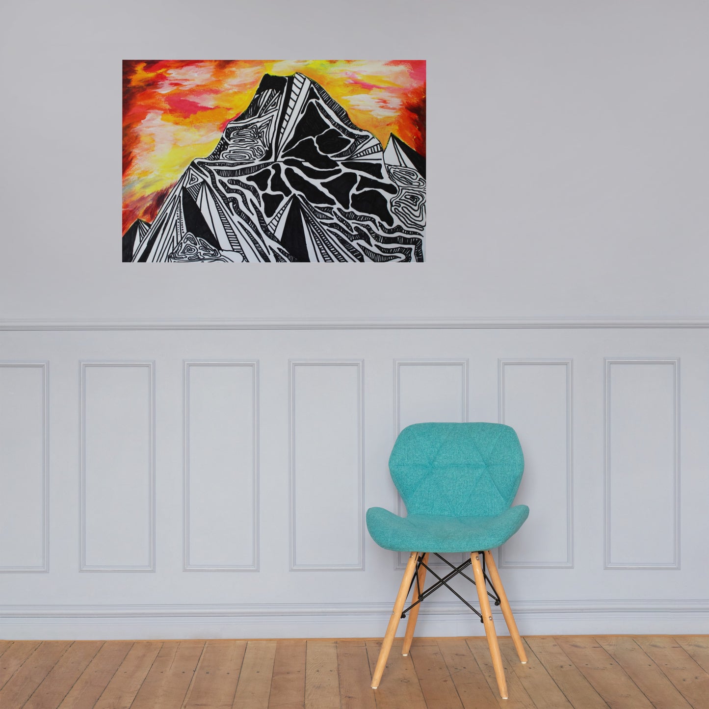 Fiery Mountain Photo paper poster