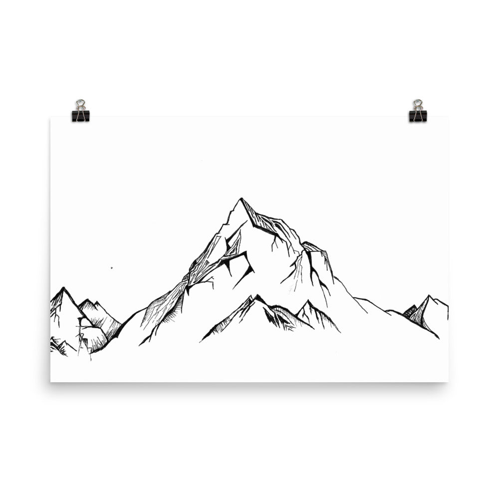 Simple Mountain Photo paper poster