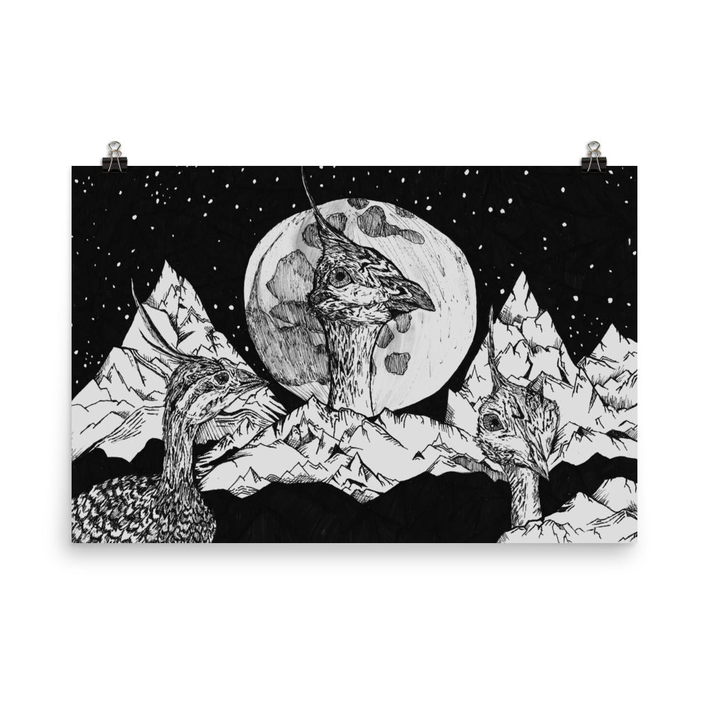 Tinamou Moon Photo paper poster