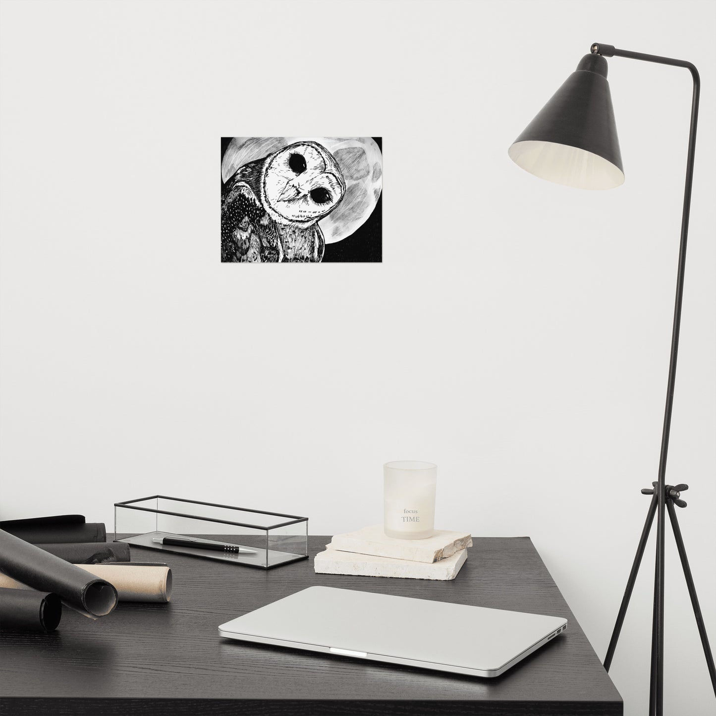 Moon Owl Photo paper poster