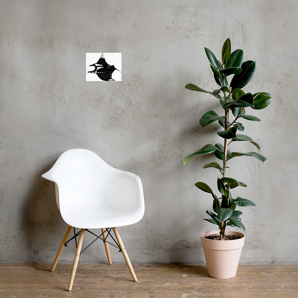 Manta Ray Photo paper poster