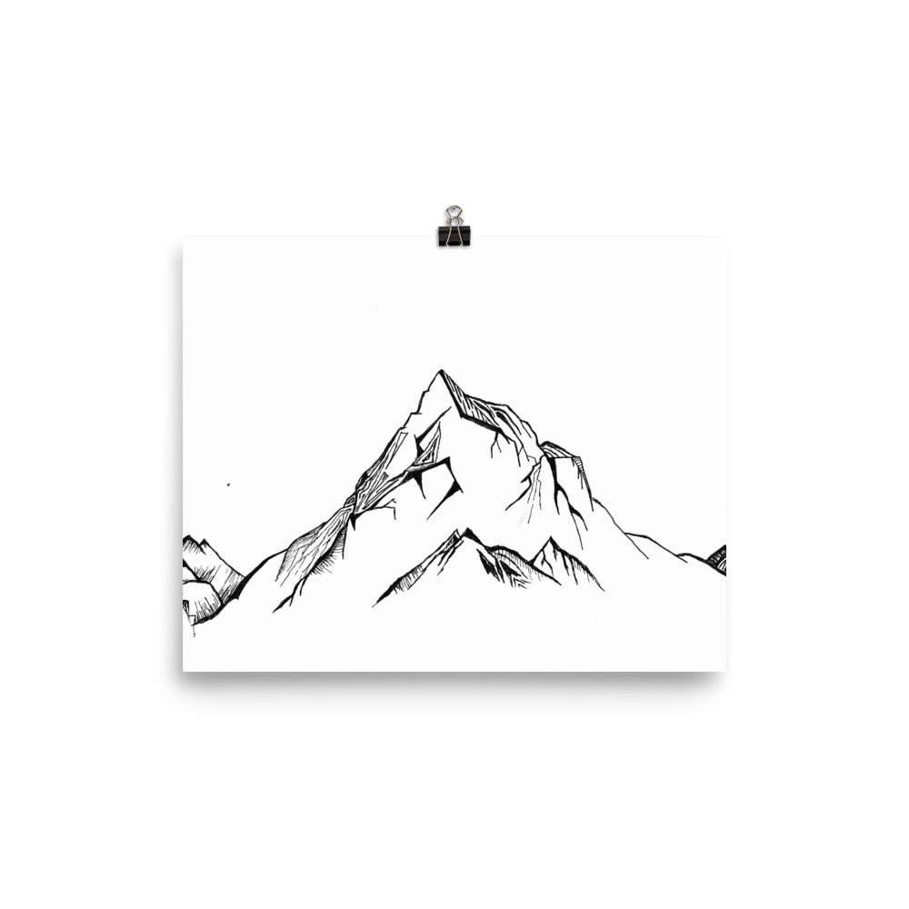 Simple Mountain Photo paper poster