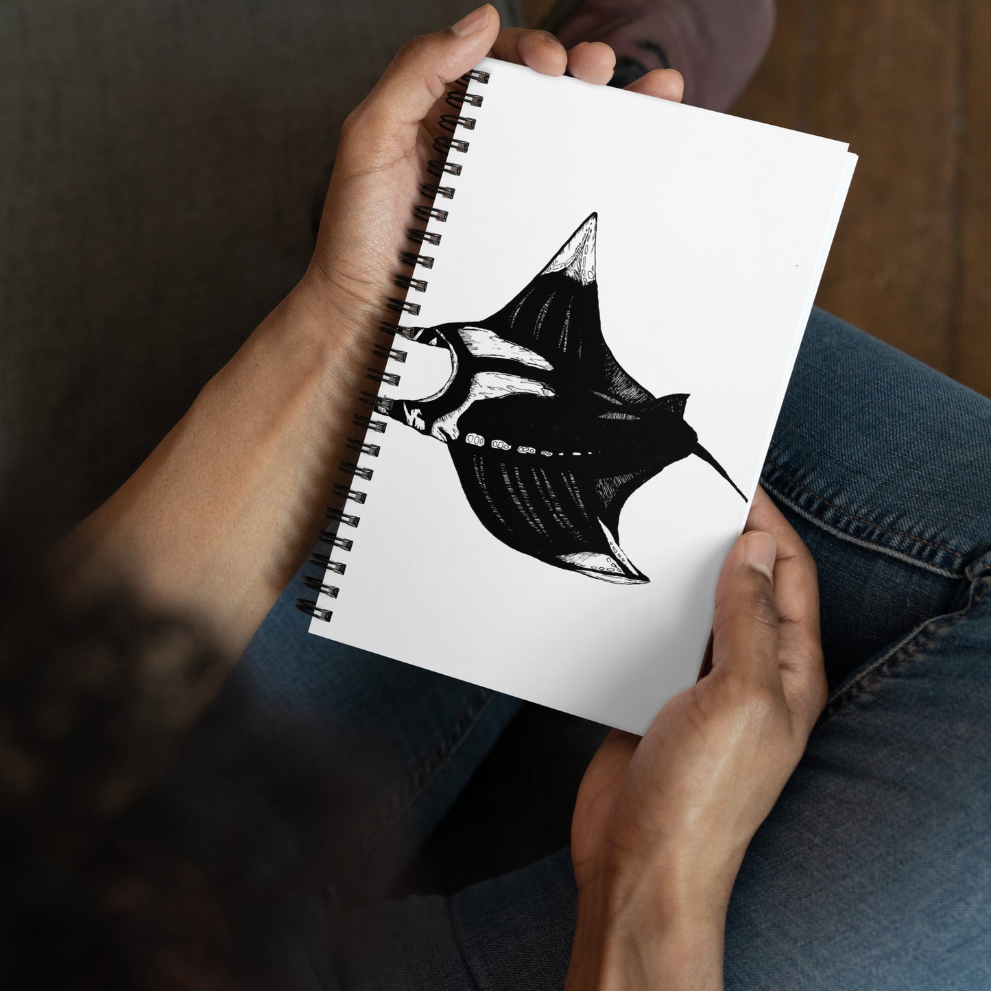 Manta Ray Spiral notebook