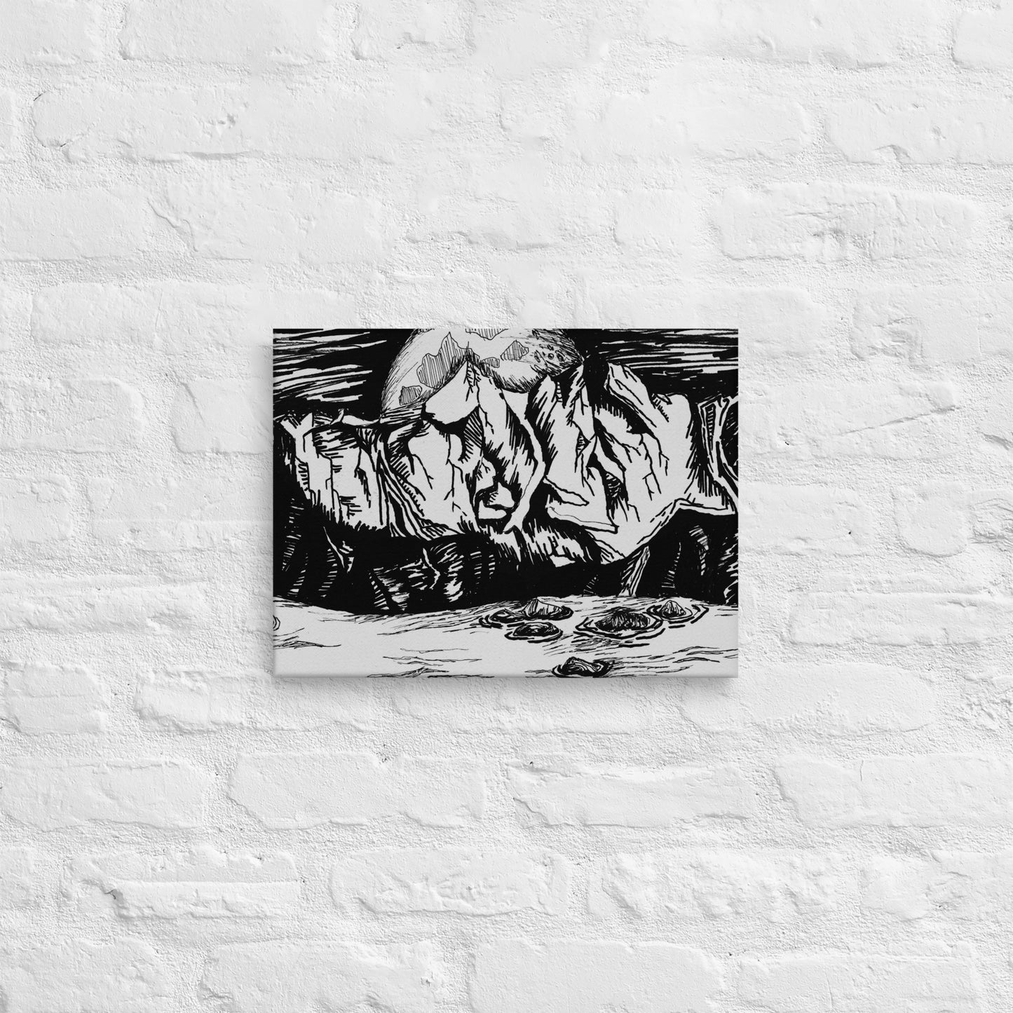 Moonlight Mountains Thin canvas