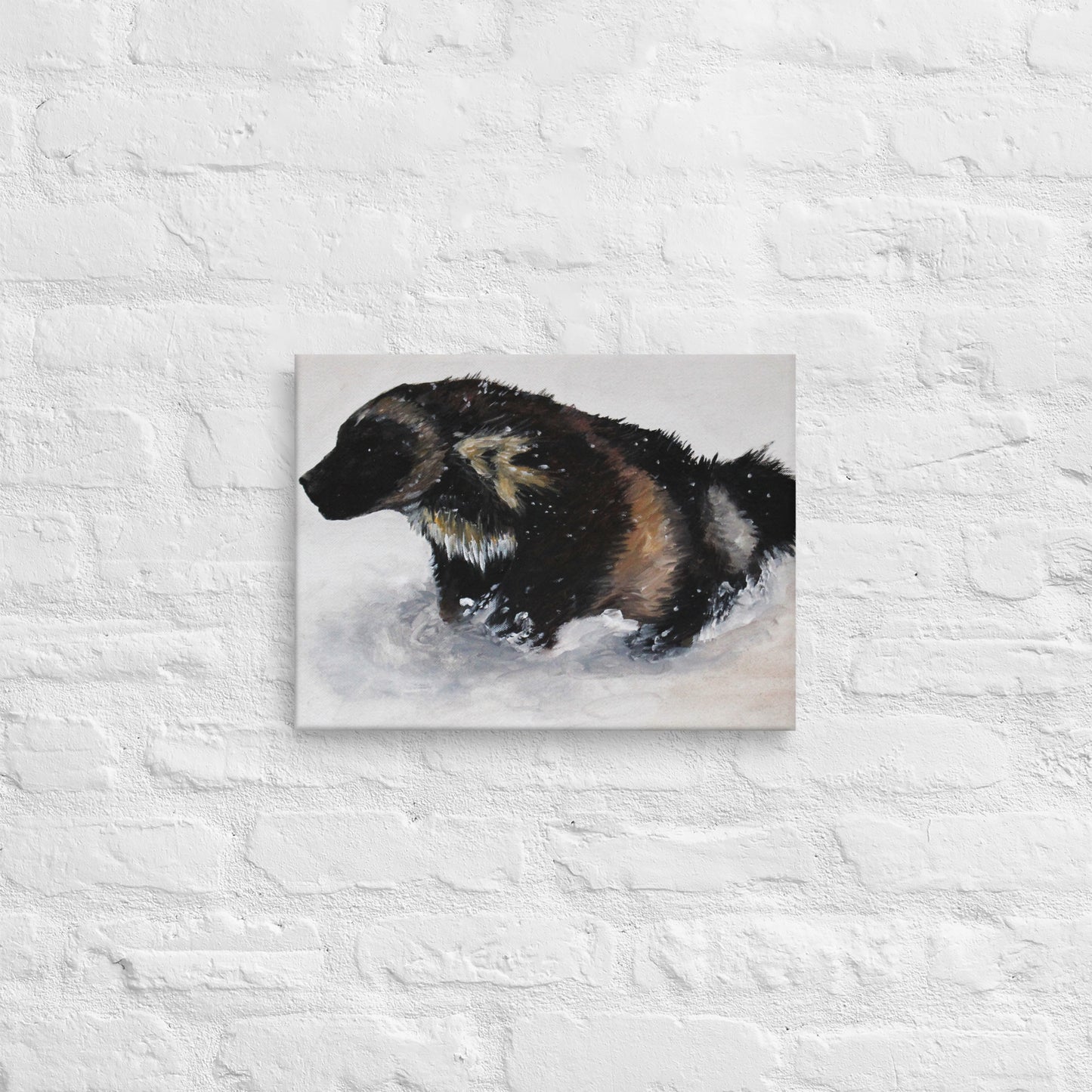 Snow Wolverine Thin canvas