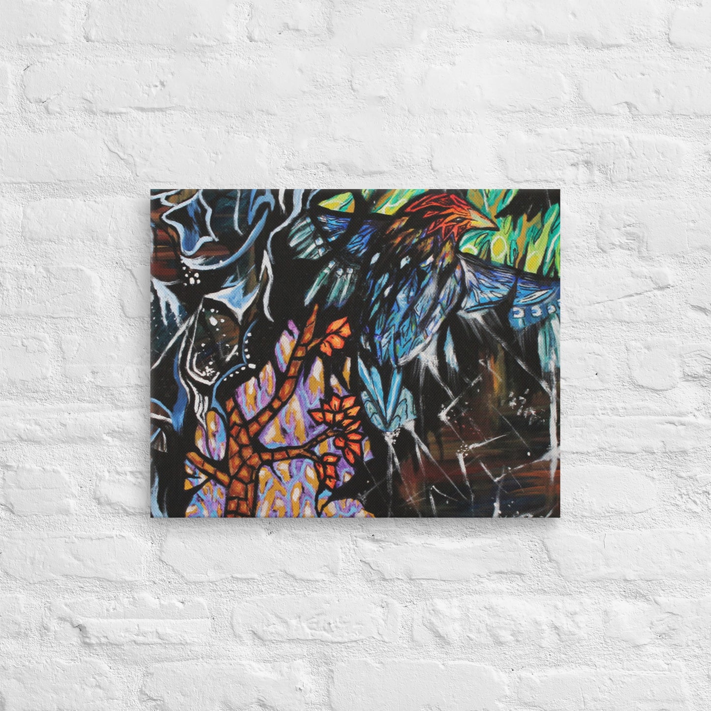 Mosaic Bird Thin canvas