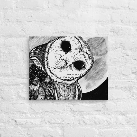 Moon Owl Thin canvas