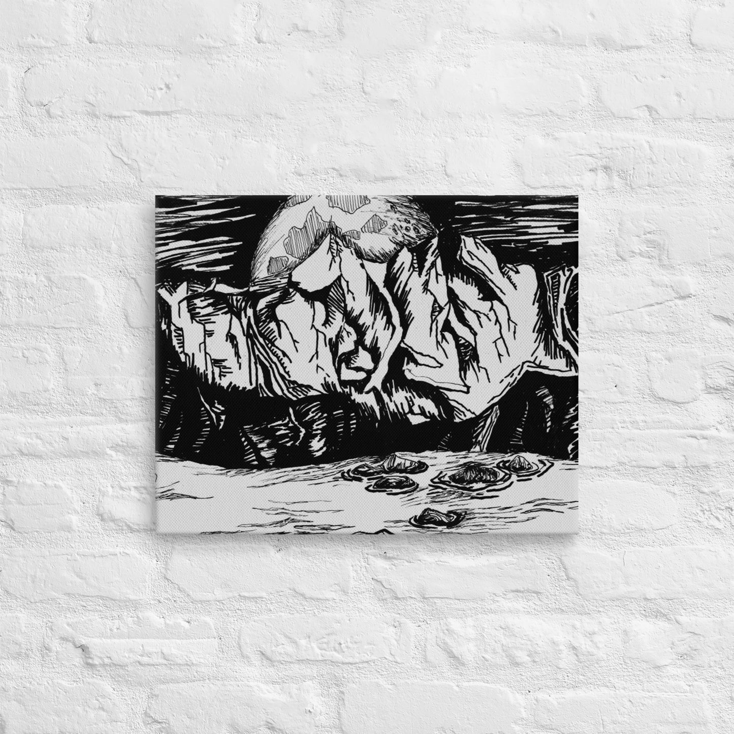 Moonlight Mountains Thin canvas