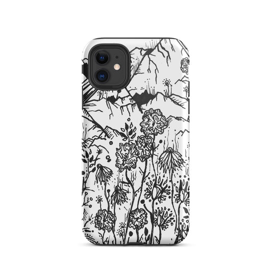 Wildflower Mountains Tough iPhone case