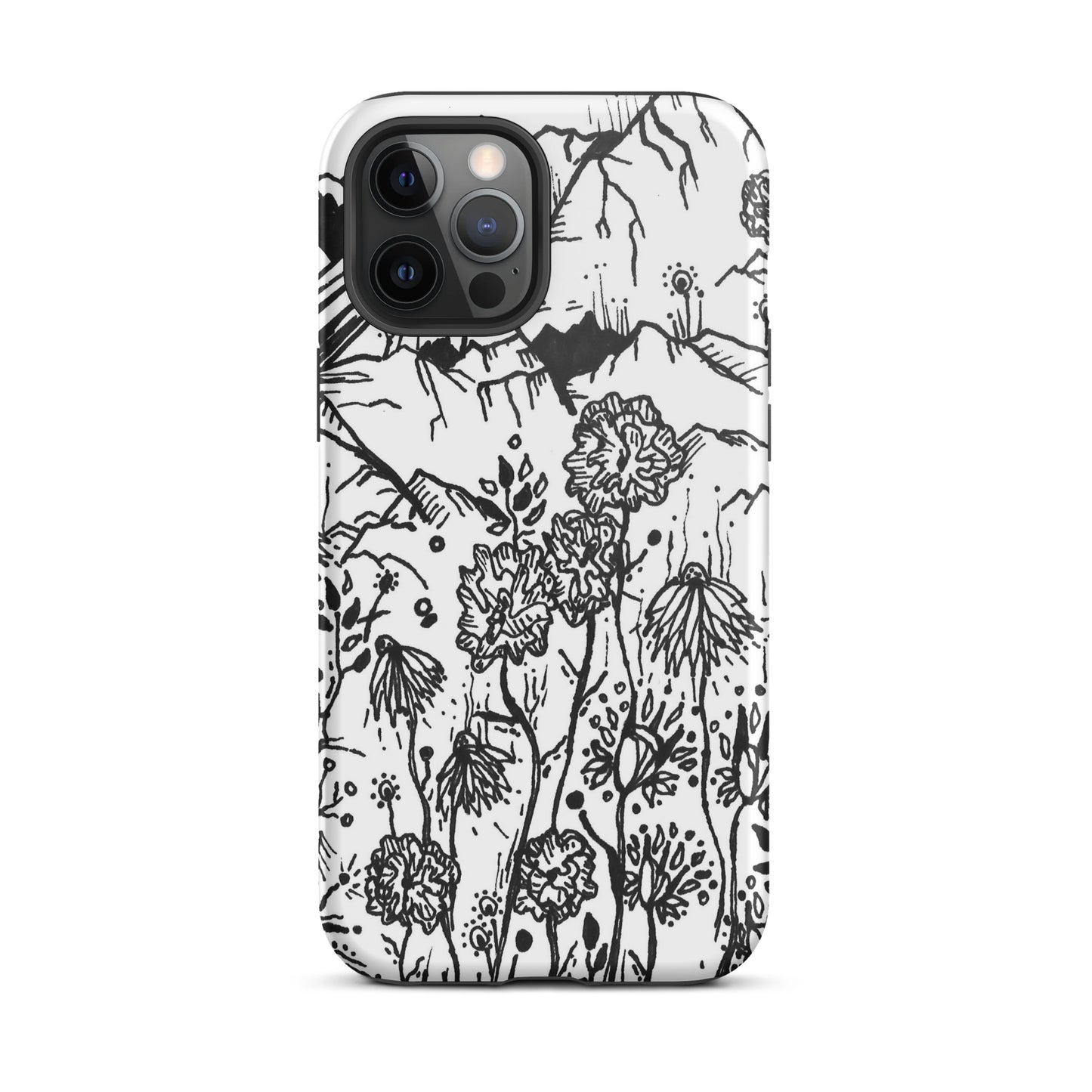 Wildflower Mountains Tough iPhone case