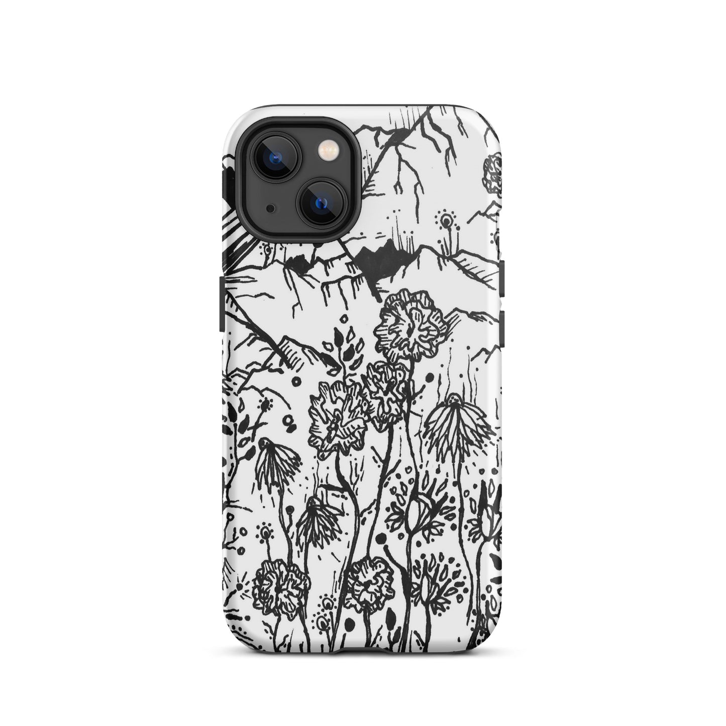Wildflower Mountains Tough iPhone case