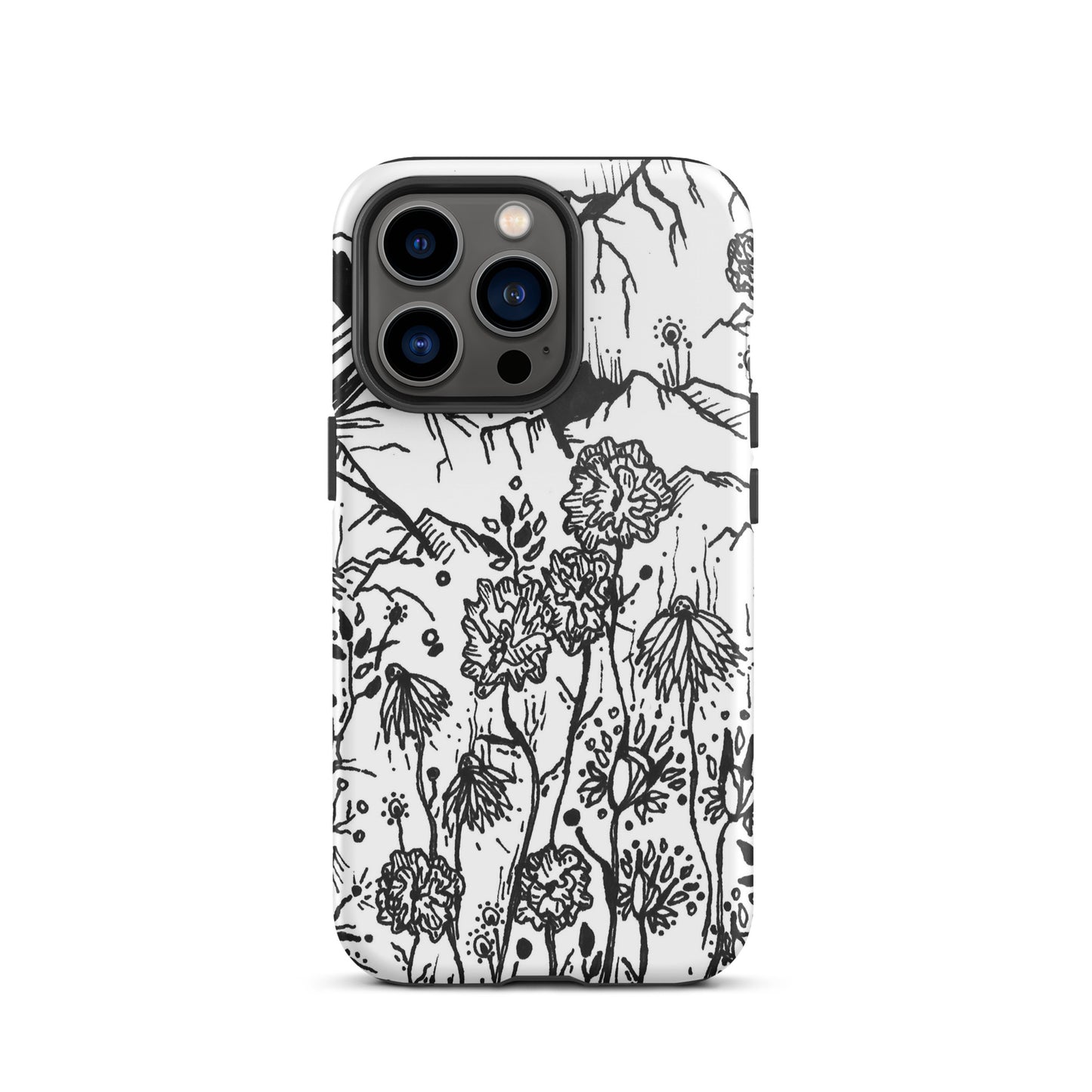 Wildflower Mountains Tough iPhone case