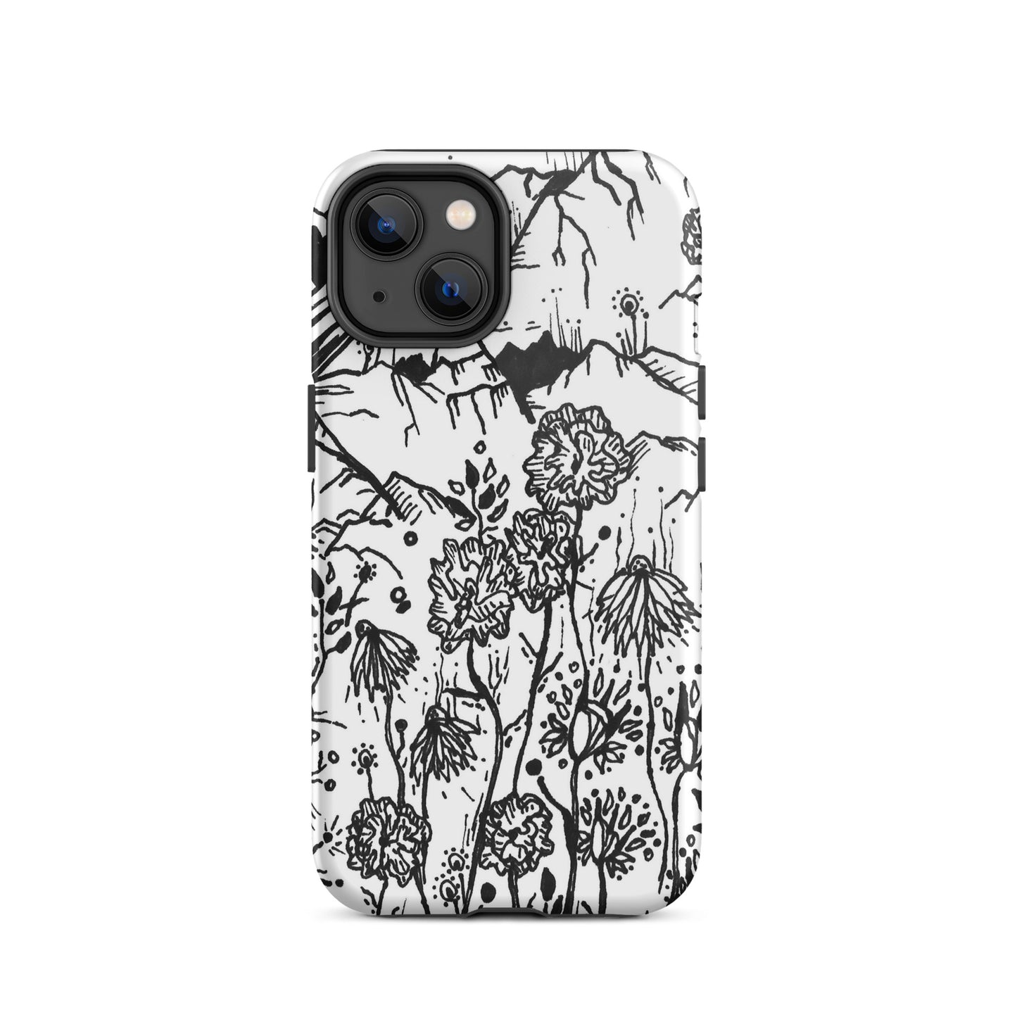 Wildflower Mountains Tough iPhone case