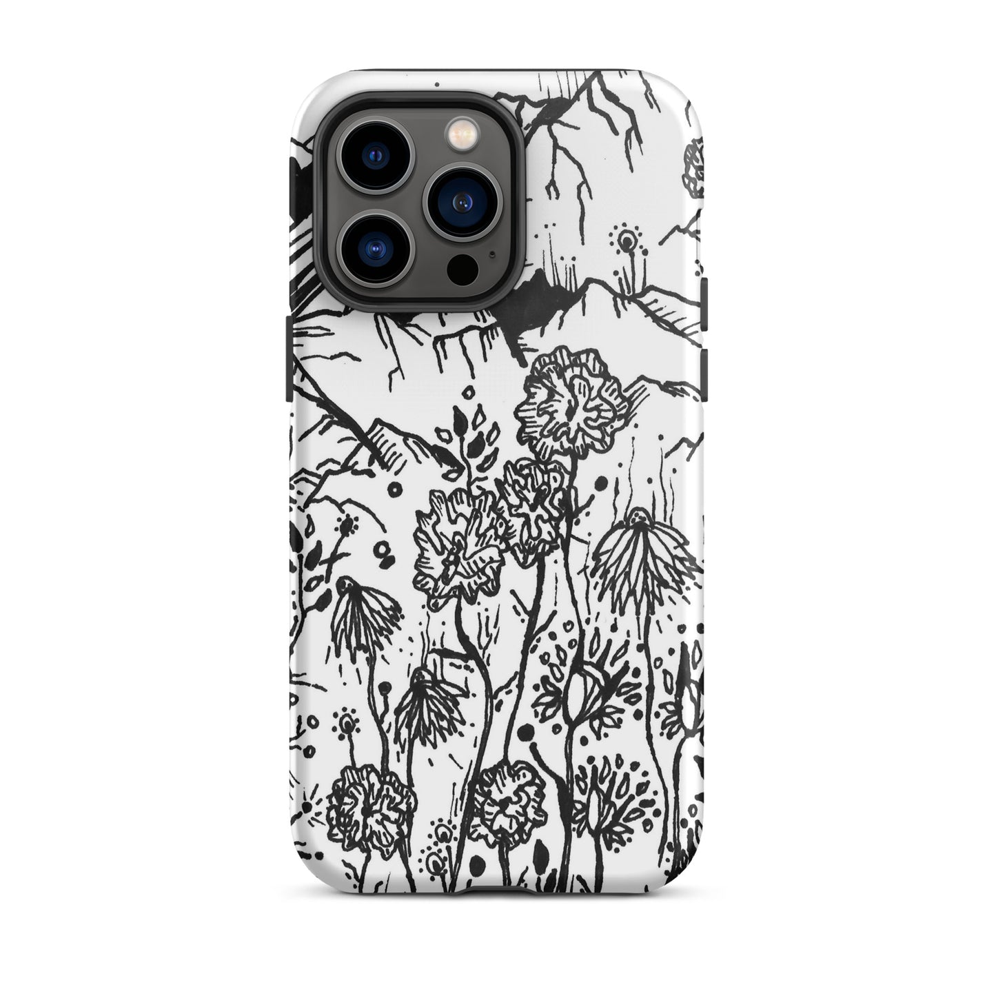 Wildflower Mountains Tough iPhone case